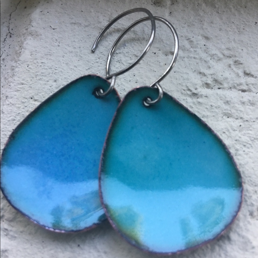 Enameled earrings